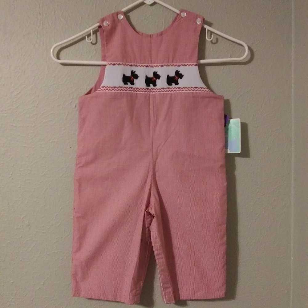 Scottie Dogs Smocked One Piece by Petite Palace